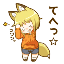 Coco fox girl mini sticker #9805915
