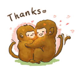 The chubby monkey(ENG Ver.) sticker #9806177