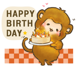 The chubby monkey(ENG Ver.) sticker #9806178
