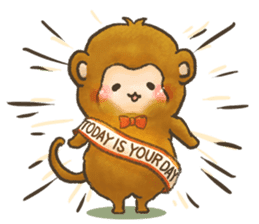 The chubby monkey(ENG Ver.) sticker #9806182
