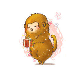 The chubby monkey(ENG Ver.) sticker #9806184