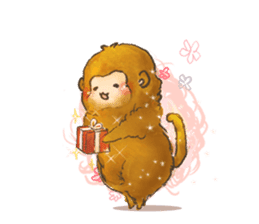 The chubby monkey(ENG Ver.) sticker #9806184