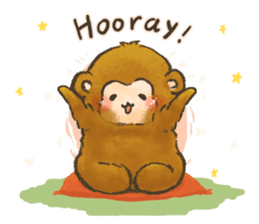 The chubby monkey(ENG Ver.) sticker #9806187