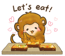 The chubby monkey(ENG Ver.) sticker #9806188