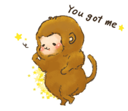 The chubby monkey(ENG Ver.) sticker #9806199