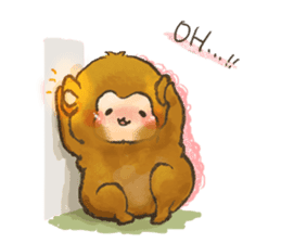 The chubby monkey(ENG Ver.) sticker #9806205