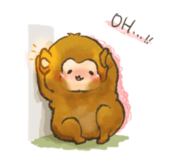 The chubby monkey(ENG Ver.) sticker #9806205