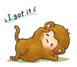 The chubby monkey(ENG Ver.) sticker #9806208