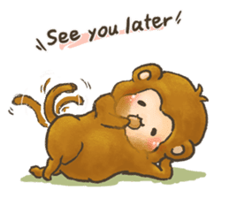 The chubby monkey(ENG Ver.) sticker #9806210