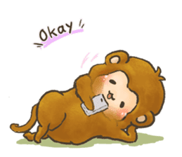 The chubby monkey(ENG Ver.) sticker #9806211