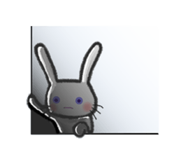 Purple eyes rabbit sticker #9806579