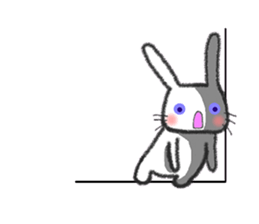 Purple eyes rabbit sticker #9806581