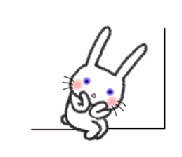 Purple eyes rabbit sticker #9806583