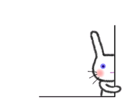 Purple eyes rabbit sticker #9806588