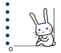 Purple eyes rabbit sticker #9806591