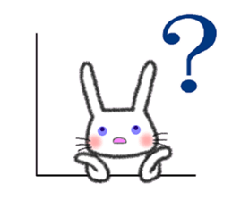 Purple eyes rabbit sticker #9806592