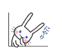 Purple eyes rabbit sticker #9806593