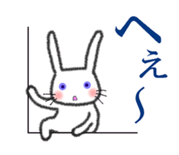 Purple eyes rabbit sticker #9806594