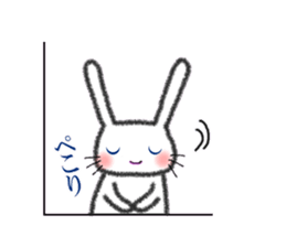 Purple eyes rabbit sticker #9806595