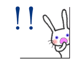 Purple eyes rabbit sticker #9806605