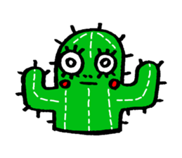 false eyelashes cactus sticker #9806703