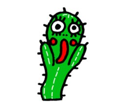 false eyelashes cactus sticker #9806705