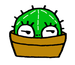false eyelashes cactus sticker #9806706