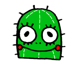 false eyelashes cactus sticker #9806708