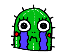 false eyelashes cactus sticker #9806709