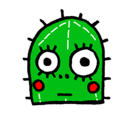 false eyelashes cactus sticker #9806710