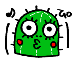 false eyelashes cactus sticker #9806711