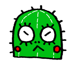 false eyelashes cactus sticker #9806712