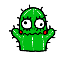 false eyelashes cactus sticker #9806713