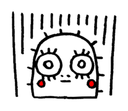 false eyelashes cactus sticker #9806714