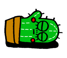 false eyelashes cactus sticker #9806718