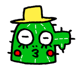 false eyelashes cactus sticker #9806721