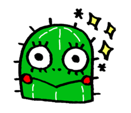 false eyelashes cactus sticker #9806723