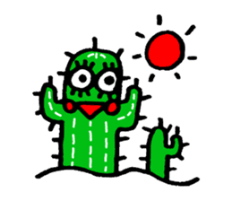 false eyelashes cactus sticker #9806724