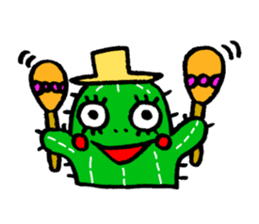 false eyelashes cactus sticker #9806728