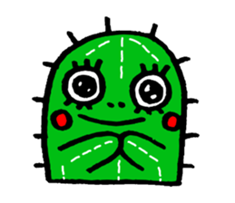 false eyelashes cactus sticker #9806731