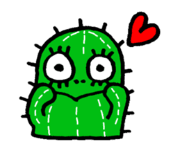 false eyelashes cactus sticker #9806734