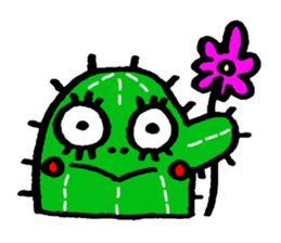 false eyelashes cactus sticker #9806735