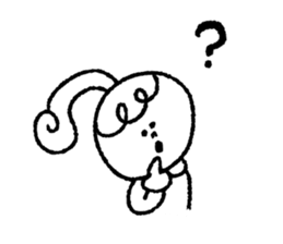 Cute ponytail girl sticker #9807062