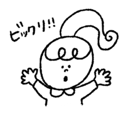 Cute ponytail girl sticker #9807063