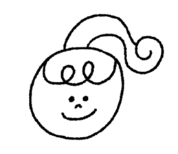 Cute ponytail girl sticker #9807066