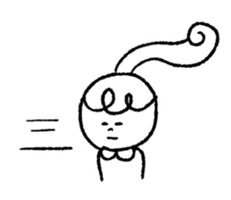 Cute ponytail girl sticker #9807085