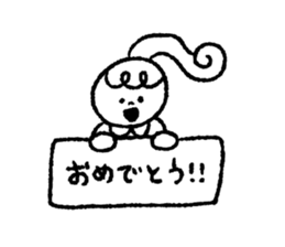 Cute ponytail girl sticker #9807090