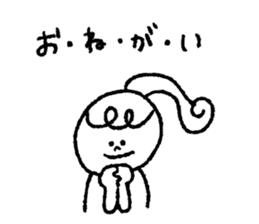 Cute ponytail girl sticker #9807092