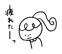 Cute ponytail girl sticker #9807094