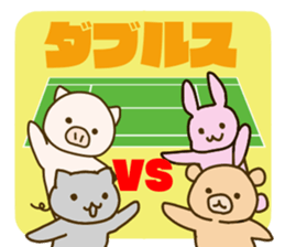 Tennis fat pig sticker #9807825